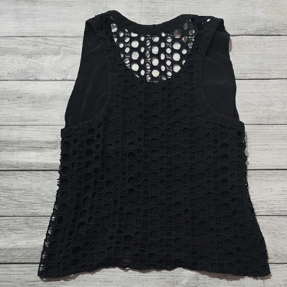 Alexis Black Tank Top with Cutout Details - Picture 3 of 4